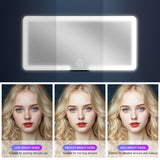 Car HD Makeup LED Touch Screen Sun Visor Three Gear Light Modes Vanity Make-up Mirror for Auto Interior