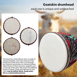 8-inch African PVC Body Goatskin Surface Bongo Drum - Lightweight Hand Clapping Percussion Instrument