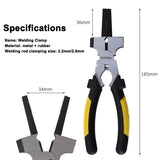7-inch Electrode Holder Multifunctional TIG MIG Welding Clamp Practical Soldering Pliers with 34mm Maximum Opening Welder Calmp