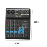 Console Mixer Small Mixer 4-Way USB With Sound Card Special Effects Bluetooth US Plug