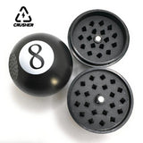 Circular Billiard Ball Tobacco Grass Grinder 55mm 2-layer Plastic Spice Herbal Crusher for Grinding Dry Herb Smoking Accessories