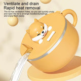 304 Stainless Bowlsteel Anti-Scalding Instant Noodle Bowl Dustproof Ramen Meal Salad Lunch Box Separate Noodles From Soup Water