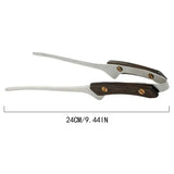 304 Stainless Steel Grill BBQ Tongs With Anti-scald Wood Handle Cooking Utensils Multi-purpose Food Bread Clip For BBQ Baking