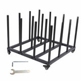 Movable Vinyl Storage Cart Steel Tube Multipurpose Stable Vinyl Roll Holder Storage Rack