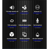 K3 Pro Portable HiFi Wireless Bluetooth Speaker 1200mAh Long Standby Outdoor Loudspeaker Music Surround Bass Box