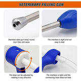 30ML Automatic Drencher Animal Continuous Feeding Gun for Goat Cattle Backpack Medicine Pot Drenching Gun with Bottle