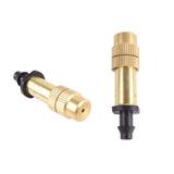 30PCS PVC Outdoor Misting Cooling System Garden Irrigation Yard Watering 1/4'' Brass Atomizer Adjustable Micro Sprinklers