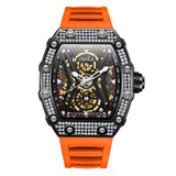 New Diamond Fashion watches men Hollow Full-automatic Mechanical ONOLA Luxury  Tape Waterproof Watch for Men Relogio Masculino