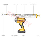 Gun High Pressure Excavator Lubricating Oil Injector Fat Rechargeable Electric Grease hine