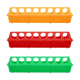 30cm Chicken Feeder Fountain 16 Holes Poultry Ground Feeder Plastic Clamshell Feeding Chicken Groove Farm Breeding Supplies