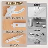 Plastic Digital Math Teaching Small Compass Morandi Multifunctional Scaled Circular Gauge Geometry Precision Tool