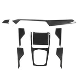 8 Pieces Carbon Fiber Car Interior Cover Trim Kit Dashboard Gear Shift Inner Door Panel Decor for X5