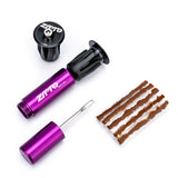 ZTTO Bicycle Tubeless Tyre Fast Repair Kit MTB Road Bike Tires Punctur Sealant Rubber Strip Drill Tool Handle Bar End Hidden