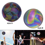 Holographic Reflective Ball Size 5 High Visibility Night Game and Training Sessions Gift for Soccer Compeon