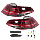 R?Look Full LED Dynamic Tail Lights Dark Red Lens Fit for MK7/7.5 R 2013?2020