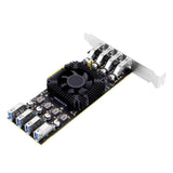 PC Upgrades with 8Port USB3.2 PCIe Card, Quick 5Gbps Data Transmission Multiports USB Interfaces Expansion Card