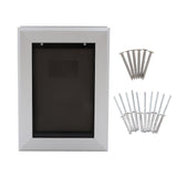 Dog Door Professional Controllable Direction Safety Weatherproof Pet Flap Door for Interior Exterior Doors Silver 516x363.5x65mm / 20.31x14.31x2.56in