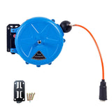 (Blue) Automatic Retractable Garden Hoses Reel Convenient Design Hoses Reel for Easy Use and Storage in Garage or Workshop  Blue
