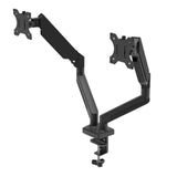(Obsidian Black) Double Screen Arm Supports 2-9kg Weight Heavy Duty Desk Clamp For 13-32inch Monitors 360 Adjustable Rotation Tilts Swivels Functionality  Obsidian