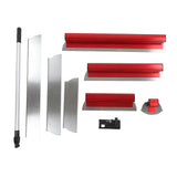 Drywall Tools Skimming Blade Set Aluminum Stainless Steel with Extension Handle Plastic Storage Box for Construction