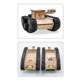 DIY Wooden Science Experiment Kits-Remote Control Off Road Tracked Tank , Electric Motor Building Project For Kids Durable