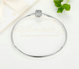 S925 sterling silver square diamond bracelet