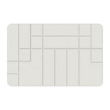 (white gray) Bath Mat Diatomite Bath Mat Slip Resistant Quick Drying Bathmat Floormat for Bathroom Floor Safety and Comfort  white gray