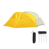 (Yellow) Extended Front Watertight Camping Tent for Backpacking Mountaineering with Sun Protections and Breathable Meshes Designs  Yellow