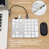 Numeric Keyboard with USB Digital Input Small Receiver Strong Stability Ergonomics Pocket Keypad Sier White pro version
