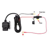 Waterproof Motorcycle Charger Kit 4.2A Dual USB Port Socket Fuse O Ring Connector for iPhone Smartphone Tablet GPS