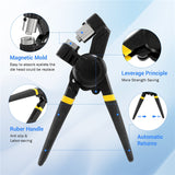 Handheld Grommet Hole Punch Tool Pliers - 5.5/8/10/12mm with Eyelets Kit for Poster, Leather, Fabrics, Tarp, Canvas, Tents, Awning