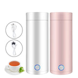400ml Travel Stainless Steel Vacuum Insulated Cup Auto Off Electric Kettle Water Boiler Bottle For Tea Coffee