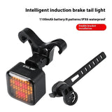 ESLNF Smart Taillight Cycg Brake Warning Light USB Waterproof Heart Smiley Face MTB Road Bike Bicycle Accessories