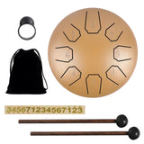 Steel Tongue 6 Inch 8 Notes Hollow Music Ethereal Yoga Meditation Drum Percussion Instruments Gifts