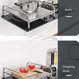 1PC Stainless Steel Kitchen Household Induction Cooker Bracket Gas Burner Stove Protective Cover Shelf Stand Storage Holder