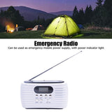 D323 Solar Hand-Cranked Portable Multi-Function Card Screen Display LED Flashlight Radio For Outdoor Emergency