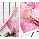 Roller Natural Jade Skin Care Massage Face Neck Body Pink Rose Quartz Electric Facial Massager Beauty Lift Slimming Tool