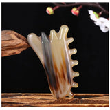 Natural Horn Scraping Gua Sha Massage Board Facial Eye Lifting Wrinkle Removal Acupuncture Spa Beauty Care Tool