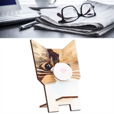 2PCS WOOD Puzzle Eyeglass Holder Sunglass Display Stand Home Office Desktop Animal Holiday Decoration Gift D