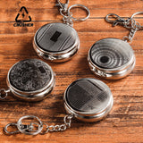 CRUSHER Mini Portable Ashtray with Cover Cigarette Holder Stainless Steel Pocket Ash Tray for Travel Cute Smoking Accessories