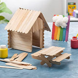 [100 Count] 3.6 Inch Wooden Multi-Purpose Popsicle Sticks, Craft, Ice Cream, Wax, Wa, Tongue Depressor Wood Sticks