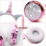 Kids Pink Headphones Girls Children Teens Headset School Birthday Gift Microphone Wired for Computer Hot Sale Child