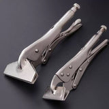 10-Inch D-type Woodworking Sheet Metal Welding Clamp 45 Steel Flat Nose Fixed Powerful Pliers