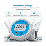 Turbine Flow Meter Waterproof Digital Fuel Flowmeter 2.37-26.41GPM for Water DieselFuel MethanolKerosene Oil (1In NPT)