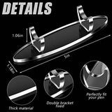 2 Pieces Acrylic Stand Pencil Holder Fountain Ballpoint Pen Display Rack (Transparent)