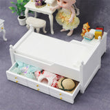 1:12 Scale Mini Drawer Bed Model Dollhouse Miniature Accessories Bedroom Furnitures