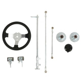300mm Go Karts Steering Wheel Kit Tie Rod Ball Joint Gear Rack Shaft Kit for 100cc 125cc 140cc 150cc Go Kart Quad