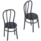 2 Pcs Miniature Black Dining Chair 1:12 Scale Mini Metal Chairs For DIY Dollhouse Kitchen Furniture Decoration Toy