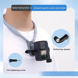 TELESIN Silicone Neck Hold Mount for GoPro Hero 11 10 9 8 7 6 5 Insta360 DJI Osmo Action Smartphone Magnetic Action Accessories