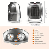 1pc, 2000W Portable Space Heater With Adjustable Thermostat With Overheat Protection & Tip-Over Protection Personal Mini Heater Overheat Protection And Safety Cut-Off For The Home And Office, Room Decor Back To School Supplies Winter Essential